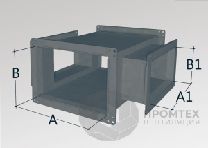Крестовина прямоугольного сечения с прямоугольными врезками