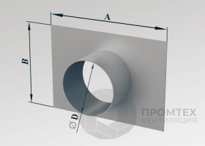 Прямая круглая врезка с площадкой